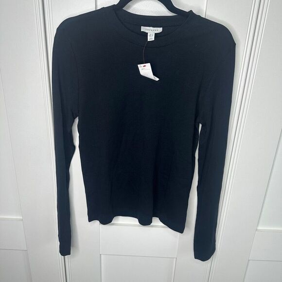 Topshop Tops - New Topshop black long sleeve crew neck (v1)